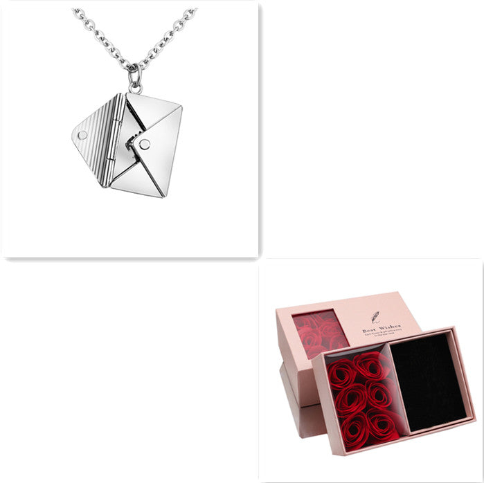 Fashion Jewelry Envelop Necklace Lover Letter Pendant