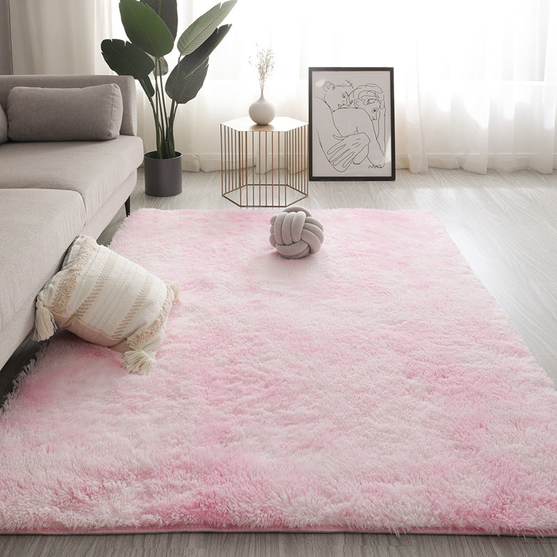 Plush Floor Mats Under The Bed In The Room Coffee Table