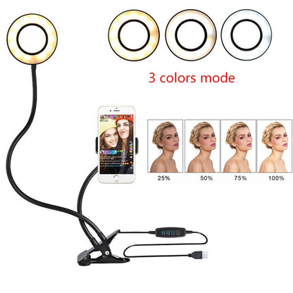LED Selfie Ring Light for Live Adjustable Makeup Light