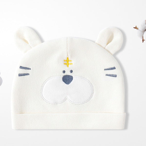 Cute Tiger Baby Hat Cotton Newborn Fetal Cap 0-6 Months Baby Fontanelle Protection