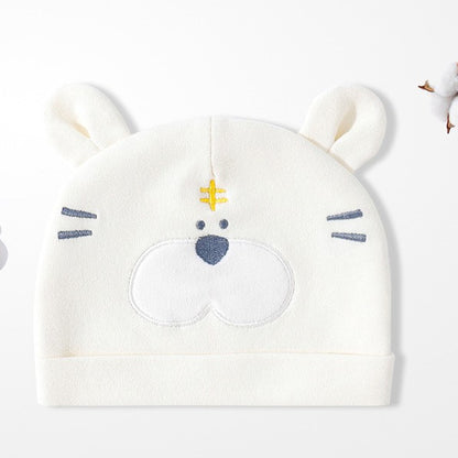 Cute Tiger Baby Hat Cotton Newborn Fetal Cap 0-6 Months Baby Fontanelle Protection