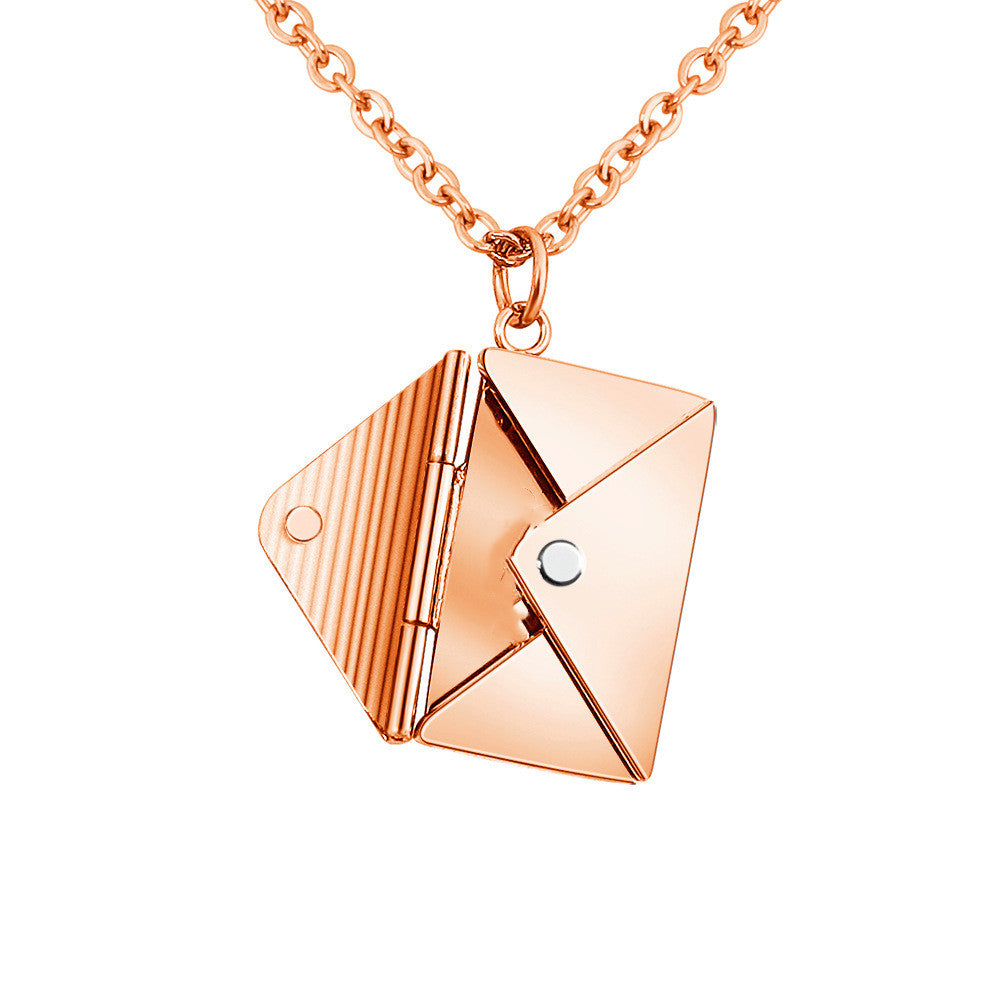 Fashion Jewelry Envelop Necklace Lover Letter Pendant