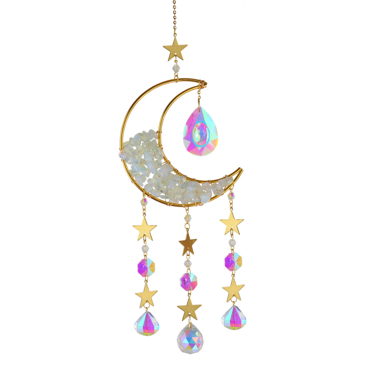 New Natural Gravel Crystal Pendant