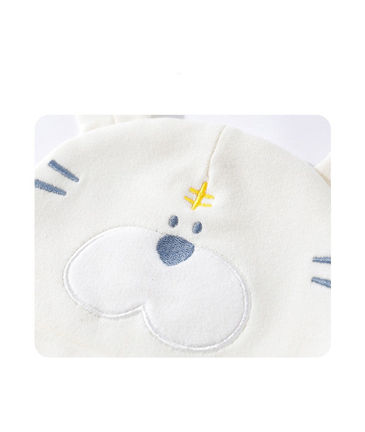 Cute Tiger Baby Hat Cotton Newborn Fetal Cap 0-6 Months Baby Fontanelle Protection