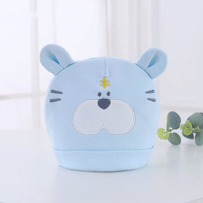 Cute Tiger Baby Hat Cotton Newborn Fetal Cap 0-6 Months Baby Fontanelle Protection