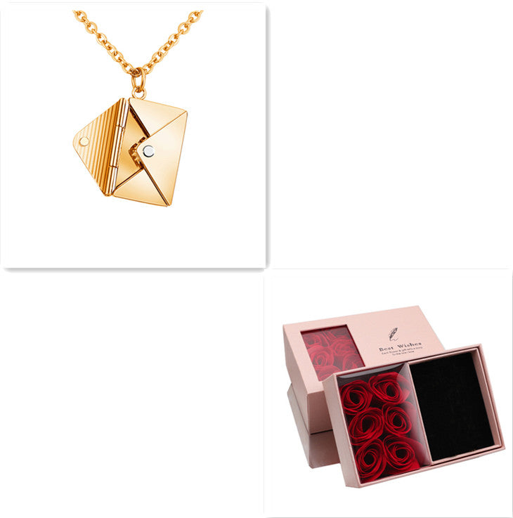 Fashion Jewelry Envelop Necklace Lover Letter Pendant