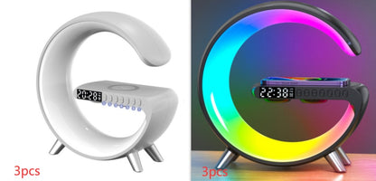 G Shaped LED Lamp Bluetooth Speaker Wireless Charger Atmosphere Lamp