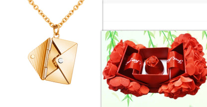 Fashion Jewelry Envelop Necklace Lover Letter Pendant