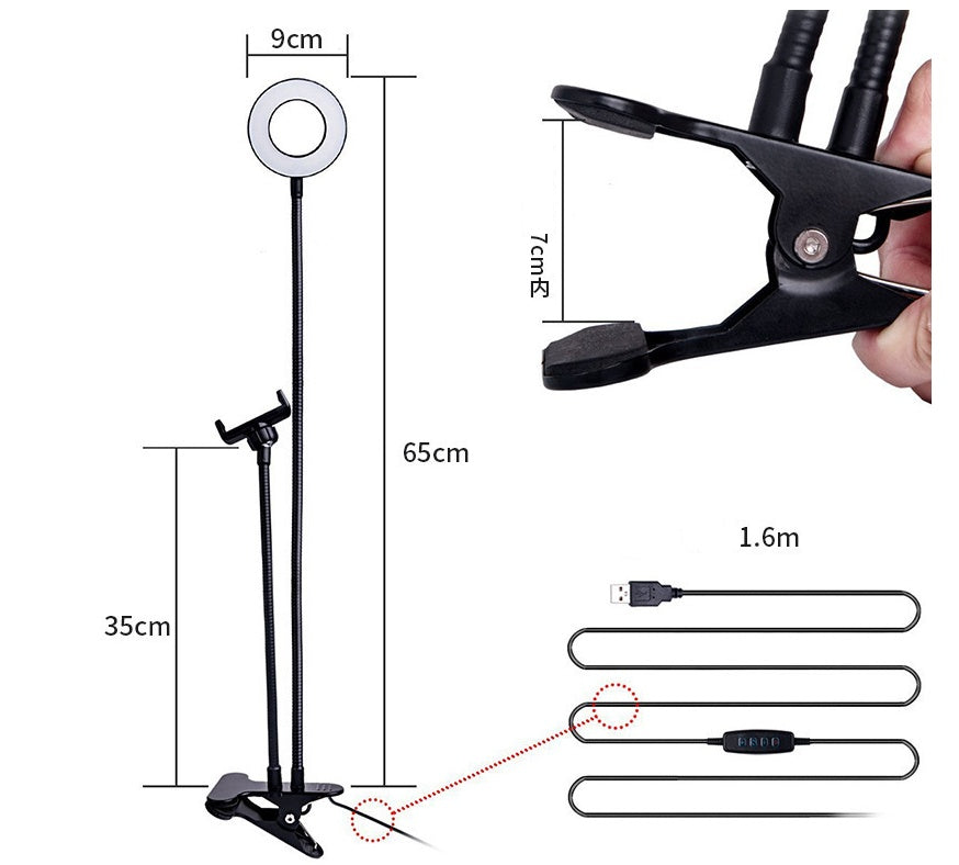LED Selfie Ring Light for Live Adjustable Makeup Light
