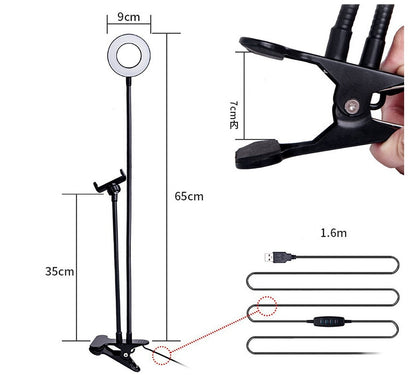 LED Selfie Ring Light for Live Adjustable Makeup Light