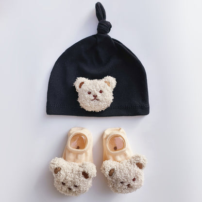 Spring Baby Boys And Girls Socks Hat Suit