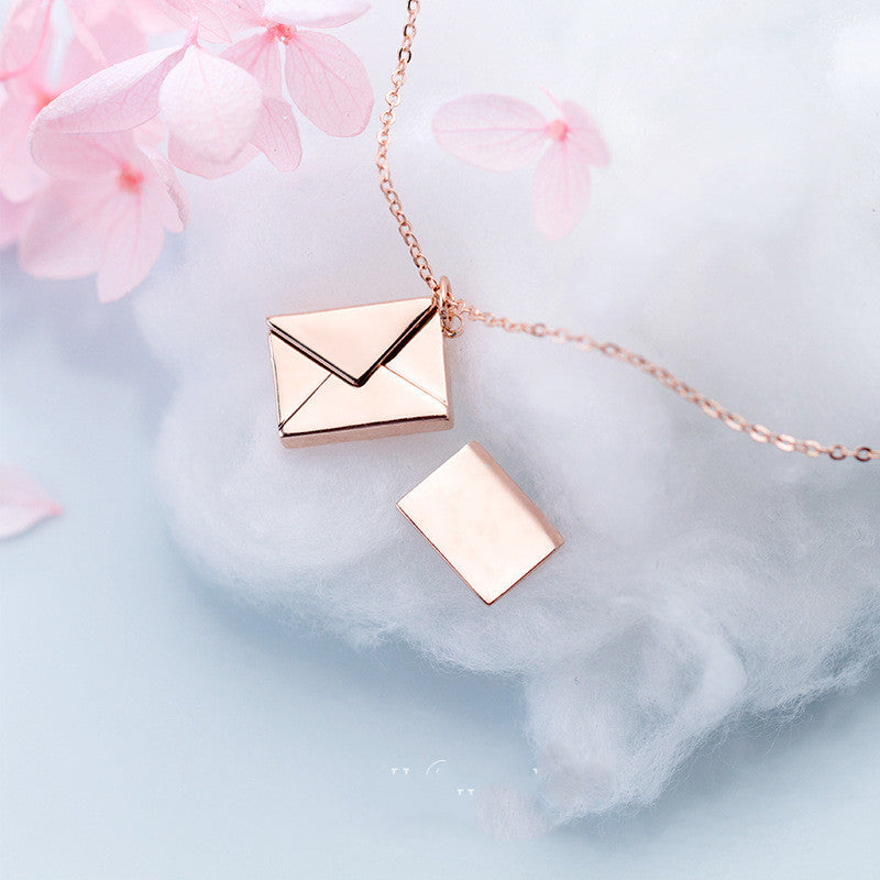 Fashion Jewelry Envelop Necklace Lover Letter Pendant