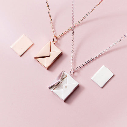 Fashion Jewelry Envelop Necklace Lover Letter Pendant