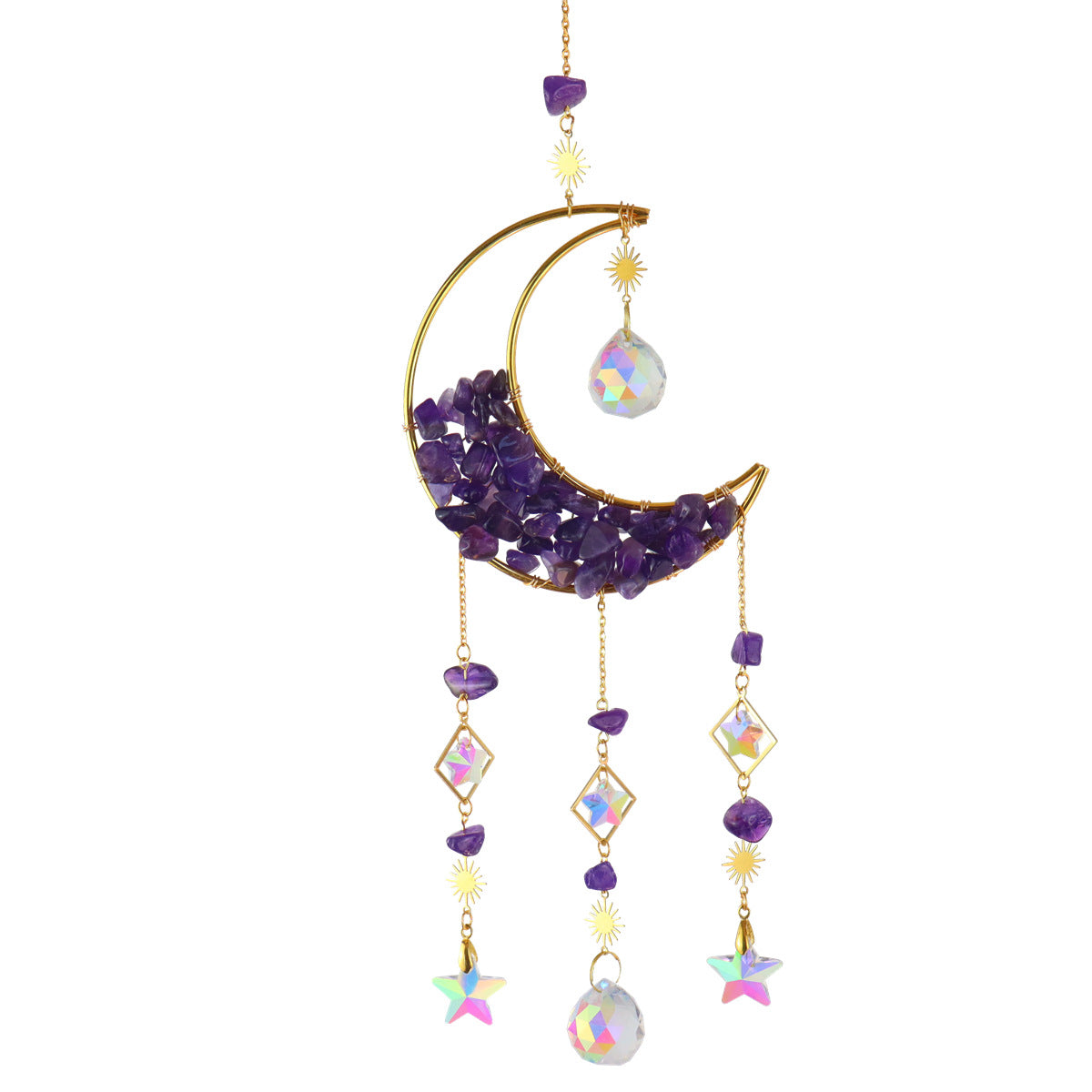 New Natural Gravel Crystal Pendant