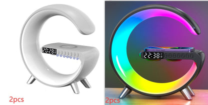 G Shaped LED Lamp Bluetooth Speaker Wireless Charger Atmosphere Lamp