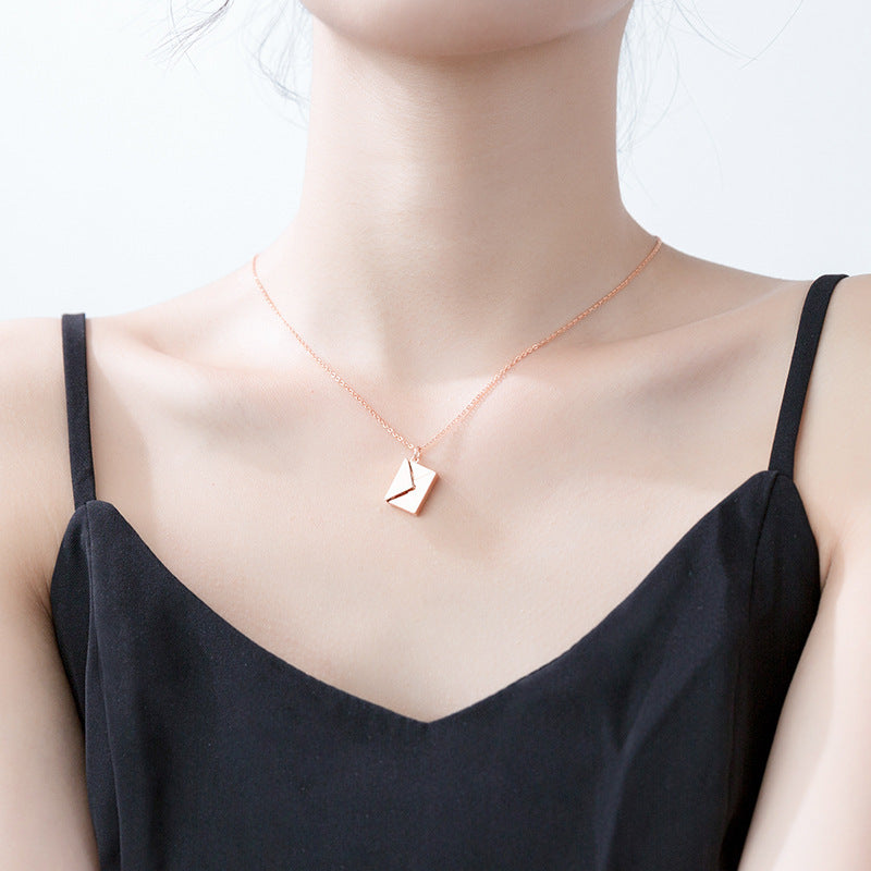 Fashion Jewelry Envelop Necklace Lover Letter Pendant