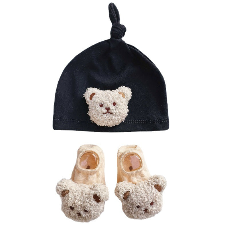 Spring Baby Boys And Girls Socks Hat Suit