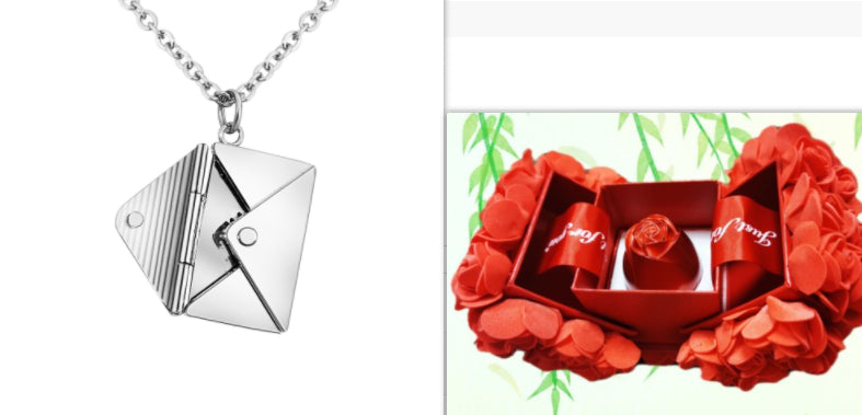 Fashion Jewelry Envelop Necklace Lover Letter Pendant
