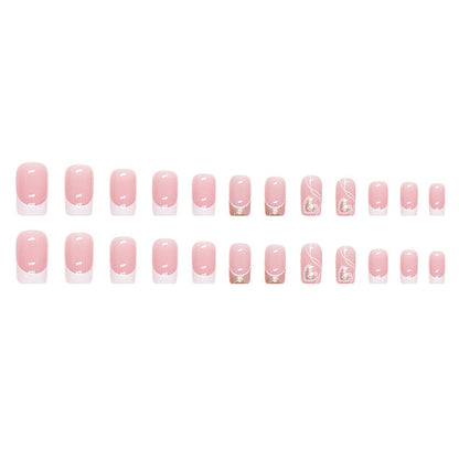Women's Simple Love Sweet Wear Fake Nails