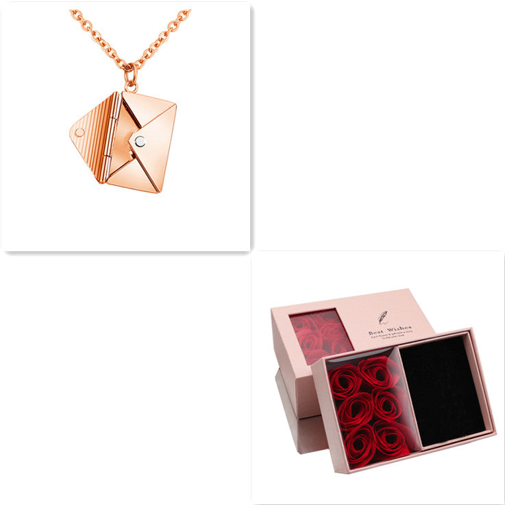 Fashion Jewelry Envelop Necklace Lover Letter Pendant