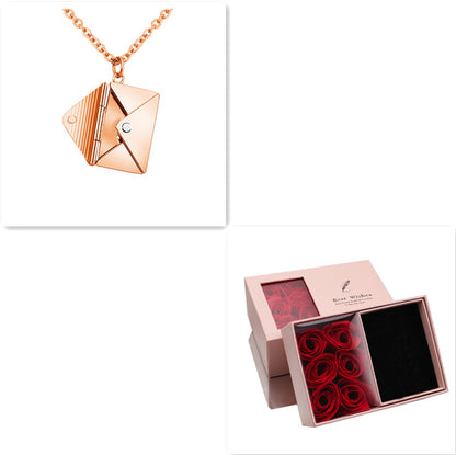 Fashion Jewelry Envelop Necklace Lover Letter Pendant