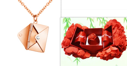 Fashion Jewelry Envelop Necklace Lover Letter Pendant